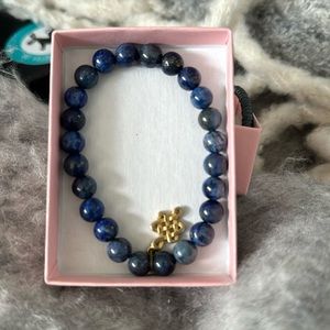 Lapis beaded bracelet